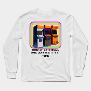 Retro Arcade 1980's How It Started Tee Long Sleeve T-Shirt